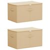 vidaXL Caixa de Armazenamento 2 pcs Creme 55 x 35 x 32 cm