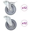vidaXL 24 pcs rodas girat&oacute;rias com furo roscado 100 mm