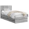vidaXL Estrutura de Cama com Armazenamento e Cabeceira Sonoma Cinzento