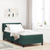 vidaXL Cama Box com colch&atilde;o Verde-escuro 90 x 190 cm Veludo