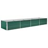 vidaXL Canteiro elevado de jardim a&ccedil;o galvanizado 320x80x45 cm verde
