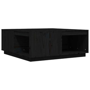 vidaXL Mesa de centro 100x101x40,5 cm madeira de pinho maci&ccedil;a preto