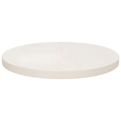 vidaXL Tampo de mesa pinho maciço Ø40x2,5 cm branco