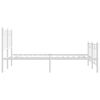 vidaXL Estrutura de cama com cabeceira e pés 140x200 cm metal branco