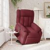 vidaXL Poltrona de massagens reclin. elevatória tecido vermelho tinto