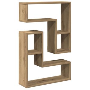 vidaXL Prateleiras cubo 2 pcs derivados de madeira carvalho artisiano