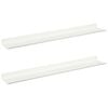 vidaXL Prateleira Flutuante 2 unid. Branco 60 x 8,5 x 2,5 cm A&ccedil;o