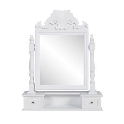vidaXL Mesa toucador de maquilhagem com espelho quadrado MDF