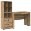 vidaXL Mesa com gaveta 2 pcs Carvalho Artesanal