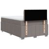 vidaXL Cama boxspring c/ colch&atilde;o 120x190cm tecido castanho-acinzentado