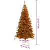vidaXL Árvore de Natal com 300 LEDs com suporte Ouro 180 cm PET