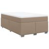 vidaXL Cama com molas/colch&atilde;o 120x200 cm couro artificial cappuccino