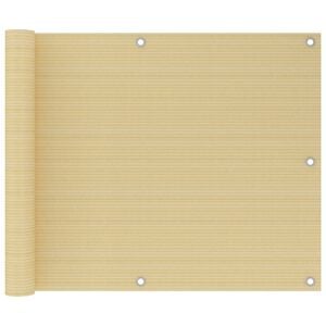 vidaXL Tela de varanda 75x300 cm PEAD bege