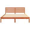 vidaXL Estrutura da Cama com cabeceira Marrom Cera 160 x 220 cm