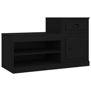 vidaXL Sapateira 100x42x60 cm derivados de madeira preto