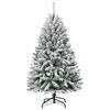 vidaXL &Aacute;rvore de Natal Artificial Verde e Branco 120 cm PVC e Metal