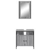 vidaXL 2 pcs conjunto m&oacute;veis WC derivados de madeira sonoma cinza