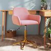vidaXL Cadeira de jantar girat&oacute;ria veludo rosa