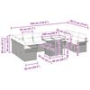 vidaXL Conjunto de Sof&aacute; de Jardim 11 pcs Bege Rattan de Polipropileno