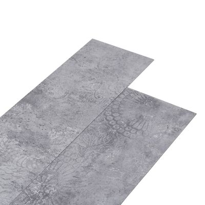 vidaXL Tábuas de soalho PVC autoadesivo 4,46 m² 3 mm cinzento cimento