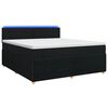 vidaXL Cama box spring com colch&atilde;o Preto 180 x 200 cm Tecido