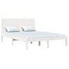 vidaXL Cama sem colch&atilde;o 140x190 cm madeira de pinho maci&ccedil;a branco
