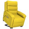vidaXL Poltrona elevat&oacute;ria de massagens tecido amarelo-claro