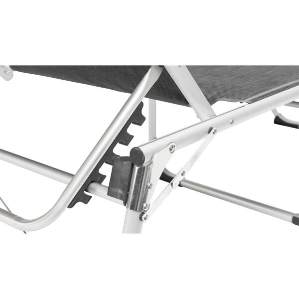 Outwell Espreguiçadeira dobrável New Foundland preto e cinzento