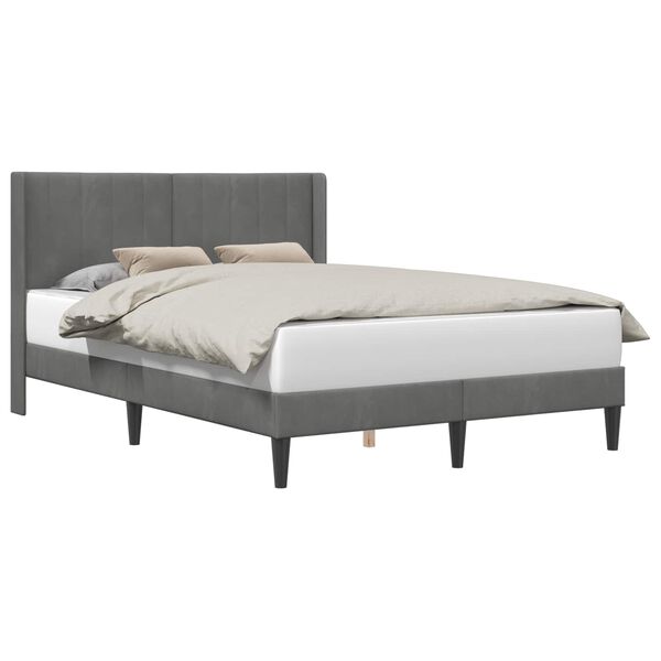 vidaXL Estrutura da Cama Cinza Escuro 120 x 200 cm Veludo