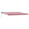 vidaXL Toldo Retr&aacute;til El&eacute;trico Vermelho, Branco, Antracite 4,5 &times; 3,5 m