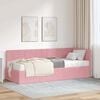 vidaXL Estrutura de Cama de Canto com colchão Rosa 80 x 200 cm Veludo