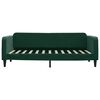 vidaXL Sof&aacute;-cama 100x200 cm veludo verde-escuro