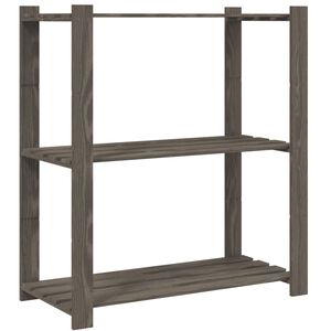 vidaXL Unidade arruma&ccedil;&atilde;o 3 prateleiras 80x38x90 cm pinho maci&ccedil;o cinza