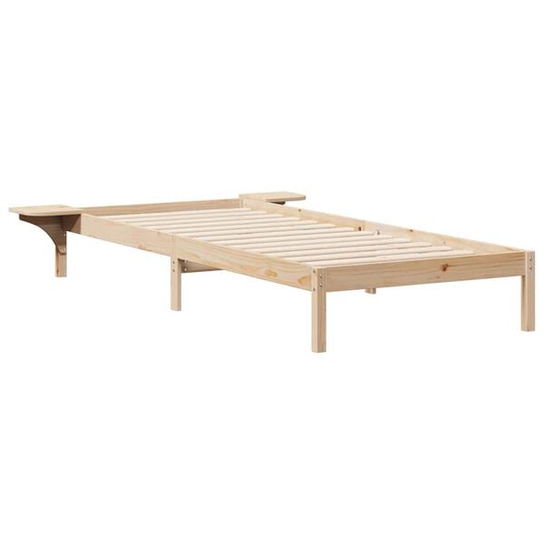 vidaXL Cama com Mesas Laterais Natural 80 x 220 cm
