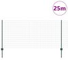 vidaXL Cerca com Poste Verde 1 x 25 m A&ccedil;o e PVC