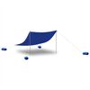 vidaXL Toldo de praia com &acirc;ncoras de areia 304x300 cm azul