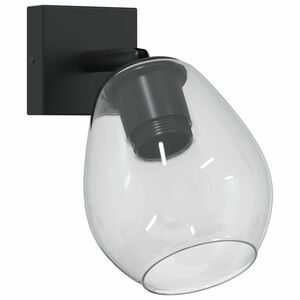 vidaXL Foco de teto com holofotes Preto 13 x 13 x 26 cm Vidro e Metal