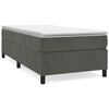 vidaXL Estrutura de cama com molas 80x200 cm veludo cinzento-escuro