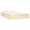 vidaXL Estrutura de cama pequena casal 120x190 cm pinho maci&ccedil;o