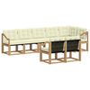 vidaXL Conjunto de Sof&aacute;s para Exterior 8 unid. Branco e Creme