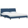 vidaXL Cama com colch&atilde;o 180x200 cm tecido azul