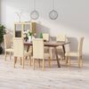 vidaXL Cadeiras de jantar 6 pcs tecido cor creme