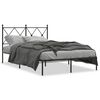 vidaXL Estrutura de cama com cabeceira 120x200 cm metal preto