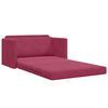 vidaXL Sof&aacute;-Cama 110cm Vinho Vermelho Veludo