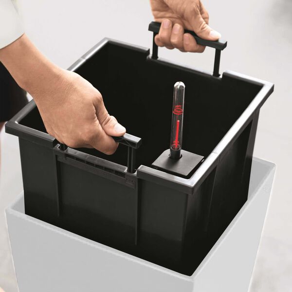 LECHUZA Vaso Cubico 40 ALL-IN-ONE branco brilhante 18191