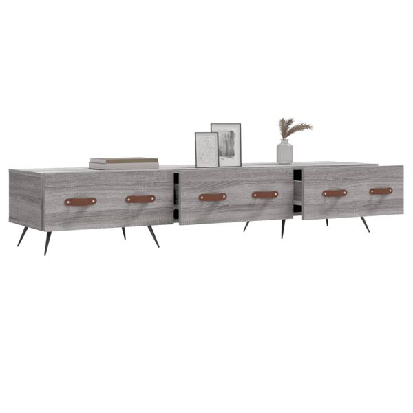 vidaXL M&oacute;vel de TV 150x36x30 cm derivados de madeira cinzento sonoma