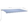 vidaXL Toldo automático independente 600x350 cm azul e branco