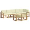 vidaXL Conjunto de Sof&aacute;s para Exterior 8 unid. Branco e Creme