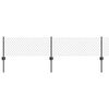 vidaXL Cerca com Poste Cinzeto 0,4 x 25 m A&ccedil;o e PVC