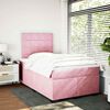 vidaXL Cama boxspring com colch&atilde;o 120x190 cm veludo rosa